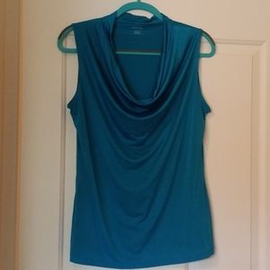 Blue Worthington Cowl neck dress shirt